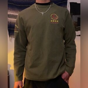 Banana Republic Army Green Long Sleeve Tee